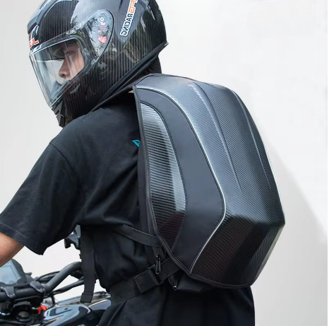 Motorcycle Gear Backpack - Ransel Tahan Air Serat Karbon Baru